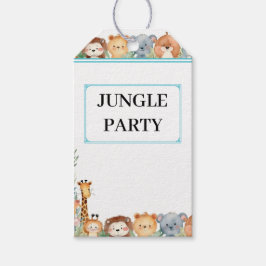 Kinder Oerwoud Party Gift Label Cadeaulabel
