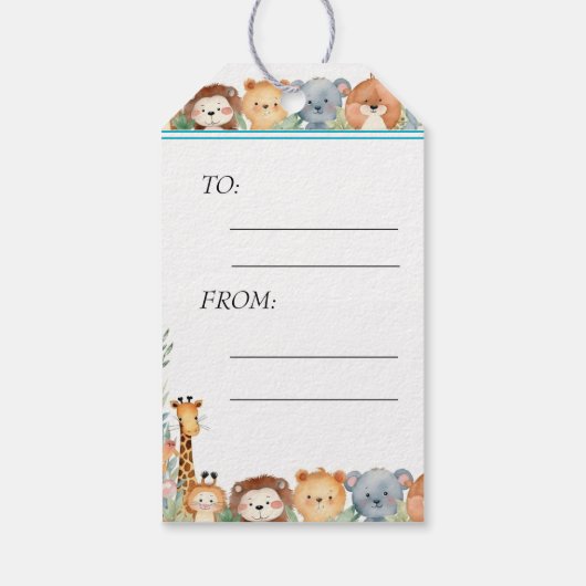 Kinder Oerwoud Party Gift Label Cadeaulabel (Achterkant)