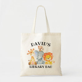 Kinder Oerwoud Safari Animals Cute Library Tote Bag