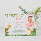 Kinder Oerwoud Safari Tijger Thema Verjaardag Kaart (Staand voorkant)