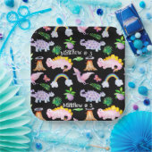 Kinder Oerwoud van de Waterverf van de regenboog ( Papieren Bordje (Feest)