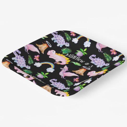 Kinder Oerwoud van de Waterverf van de regenboog ( Papieren Bordje (Gebogen)