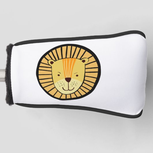 Kinder Oerwoud van Lion Animal Golf Head Hoesje Golfheadcover (Voorkant)