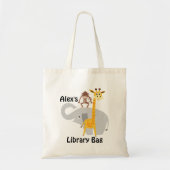Kinder Oerwouden Dierenbibliotheek Canvas tas (Voorkant)