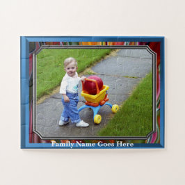 Kinder- of gezelfoto met naam legpuzzel