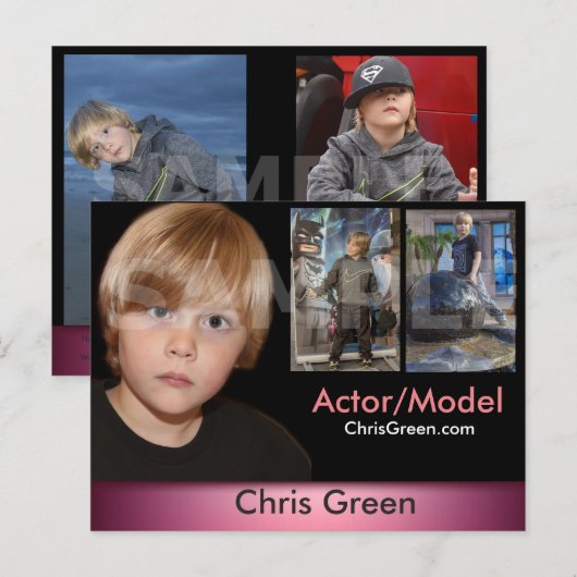 Kinder of volwassen Zed/Comp-kaartmodellen Actors Briefkaart (Voorkant / Achterkant)