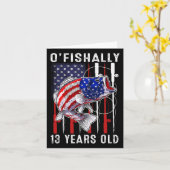 Kinder O'fishally 13 jaar oude verjaardag 13e verj Kaart (Gele Bloem)