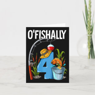 Kinder O'fishally 4 jaar oud 4e verjaardag Gevist Kaart