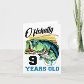 Kinder O'fishally 9 jaar oud 9e verjaardag Vissen  Kaart (Voorkant)