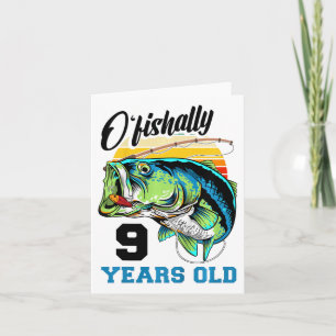 Kinder O'fishally 9 jaar oud 9e verjaardag Vissen  Kaart