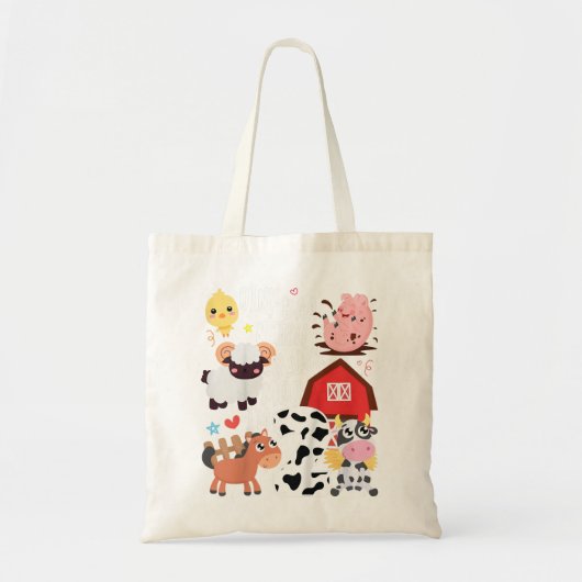 Kinder Oink Baa Neigh Cluck Moo Ik ben 2 Farmer 2n Tote Bag (Voorkant)