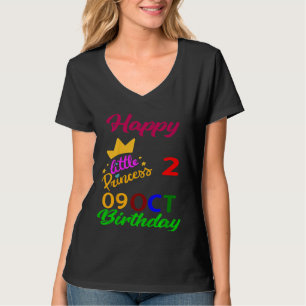 Kinder Oktober Meisjes Verjaardag 9 Oktober 2nd An T-shirt