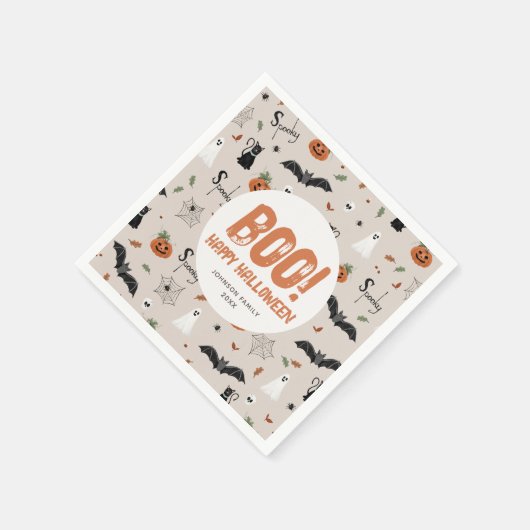 Kinder oktober Spooky Halloween Herfst Boo Servet (Hoek)