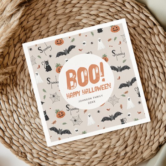 Kinder oktober Spooky Halloween Herfst Boo Servet