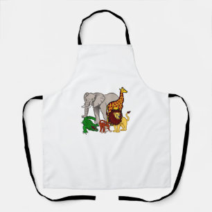 Kinder olifant Giraffe jongens meisjes Lion Zoo Al Schort