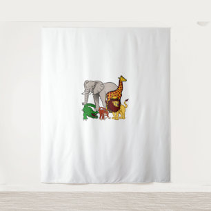 Kinder olifant Giraffe jongens meisjes Lion Zoo Al Wandkleed