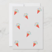 Kinder Olifant theam verjaardagsfeestje Uitnodigin Kaart (Achterkant)