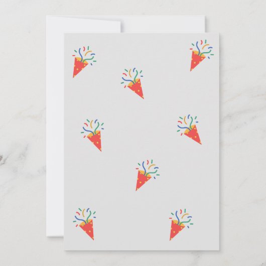 Kinder Olifant theam verjaardagsfeestje Uitnodigin Kaart (Achterkant)