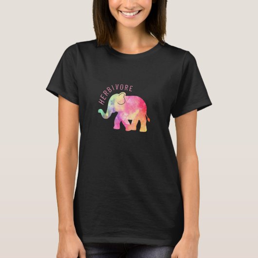 Kinder olifantenWaterverf Herbivore T-shirt (Voorkant)
