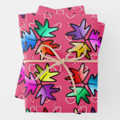 Kinder omslagpapier van de bladeren van de hartsto inpakpapier vel (In situ)