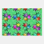 Kinder omslagpapier van de bladeren van de hartsto inpakpapier vel (Voorkant 2)