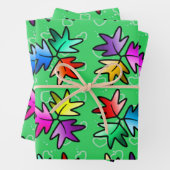 Kinder omslagpapier van de bladeren van de hartsto inpakpapier vel (In situ)