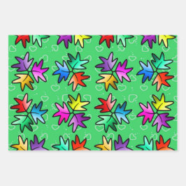 Kinder omslagpapier van de bladeren van de hartsto inpakpapier vel