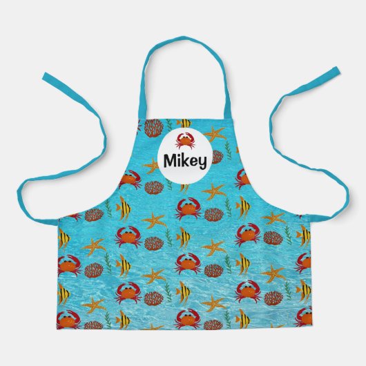 Kinder onderwater personaliseren met vis schort (Voorkant)