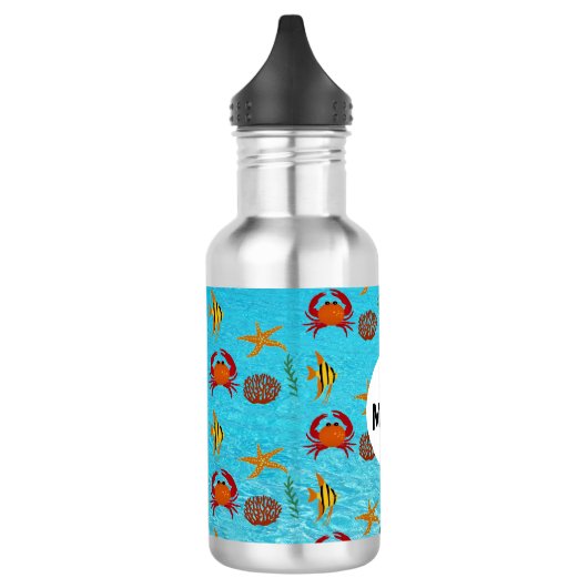 Kinder onderwater personaliseren met vis waterfles (Links)