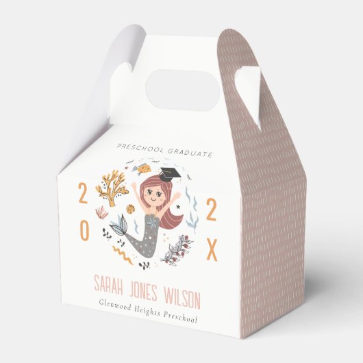 Kinder onderwaterZeemeerminnende preschool GraduPa Bedankdoosjes (Voorkant Zijde)