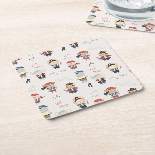 Kinder Onderzetter van het piraterijkartonnen  van (Schuin)