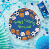 Kinder ongeval bij sportpartij papieren bordje (Feest)