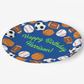 Kinder ongeval bij sportpartij papieren bordje (Gekanteld)