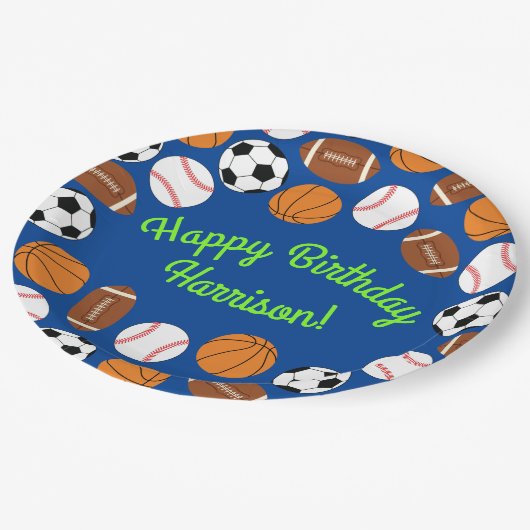 Kinder ongeval bij sportpartij papieren bordje (Gekanteld)