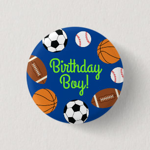 Kinder ongeval bij sportpartij ronde button 3,2 cm