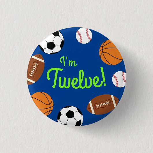 Kinder ongeval bij sportpartij ronde button 3,2 cm (Voorkant)