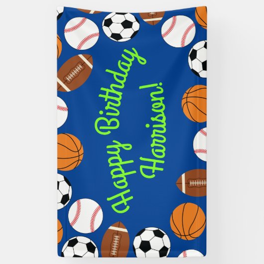 Kinder ongeval bij sportpartij spandoek (Verticaal)