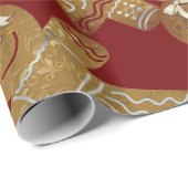 Kinder ontbijtmeisje II Kerstmis Cadeaupapier (Rol Hoek)