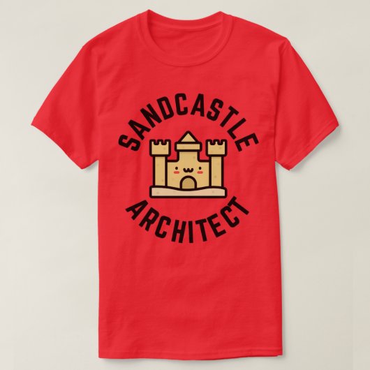 Kinder ontwerp Sandcastle Architect T-shirt (Design voorkant)