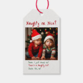 Kinder op de Naughty List Gift Label Cadeaulabel (Voorkant)
