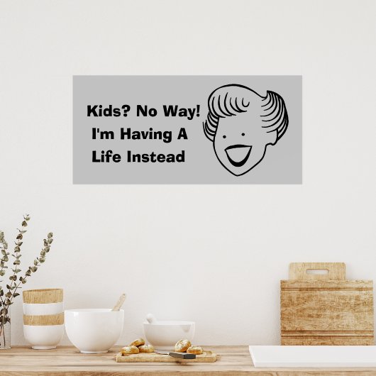 Kinder op geen manier poster (Keuken)