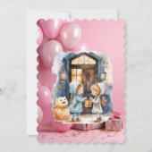 Kinder op Halloween Theme Uitnodigen voor Kids Bir Kaart (Achterkant)