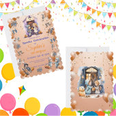 Kinder op Halloween Theme Uitnodigen voor Kids Bir Kaart