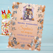 Kinder op Halloween Theme Uitnodigen voor Kids Bir Kaart