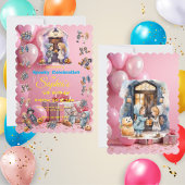 Kinder op Halloween Theme Uitnodigen voor Kids Bir Kaart