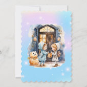 Kinder op Halloween Theme Uitnodigen voor Kids Bir Kaart (Achterkant)