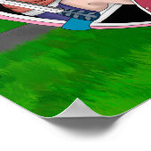 Kinder op het Carnaval Whimsical Art Poster (Hoek)