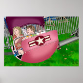 Kinder op het Carnaval Whimsical Art Poster (Voorkant)