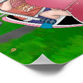 Kinder op het Carnaval Whimsical Art Poster (Hoek)