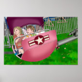 Kinder op het Carnaval Whimsical Art Poster (Voorkant)